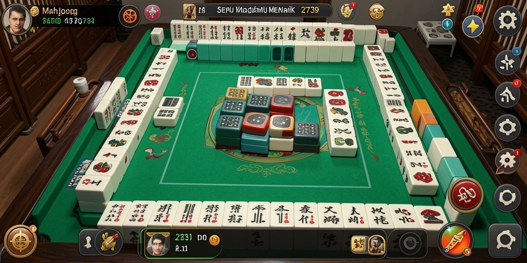 Screenshot dari gameplay Mahjong yang menegangkan dan seru.