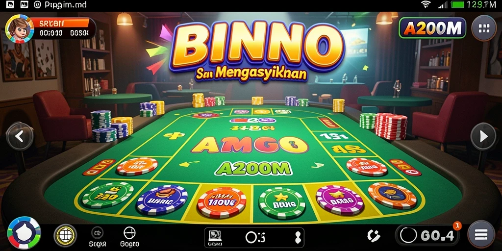 Tampilan gameplay Bingo yang seru dan interaktif di A200M.