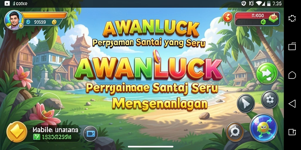 Tampilan gameplay AWANLUCK yang menarik dan penuh warna.