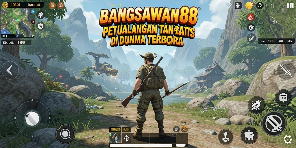 Screenshot BANGSAWAN88 menampilkan dunia terbuka yang luas dan indah.