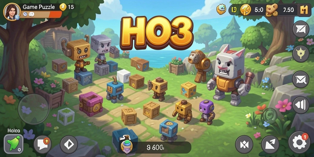 Screenshot utama HO3 menampilkan gameplay Puzzle yang seru dan menantang.