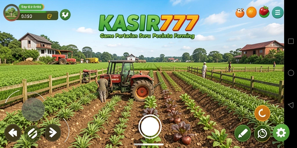 Tangkapan layar gameplay KASIR777 menampilkan aktivitas berkebun yang menyenangkan.