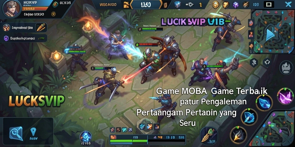 Screenshot gameplay LUCKSVIP menunjukkan pertarungan epik antara karakter.