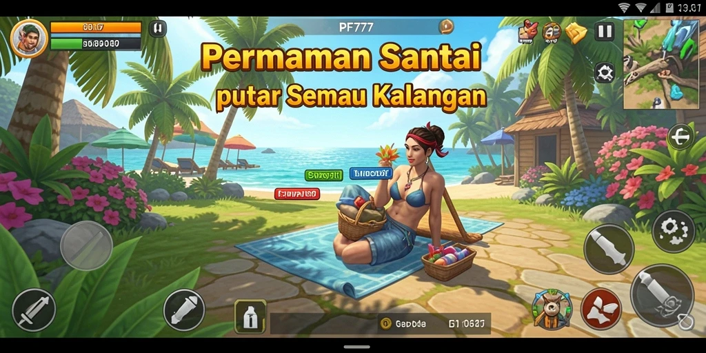 Tampilan gameplay PF777 yang ceria dan mengasyikkan.