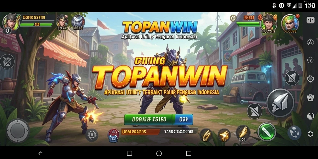 Screenshot utama dari aplikasi TOPANWIN menampilkan antarmuka yang ramah dan fitur unggulan.
