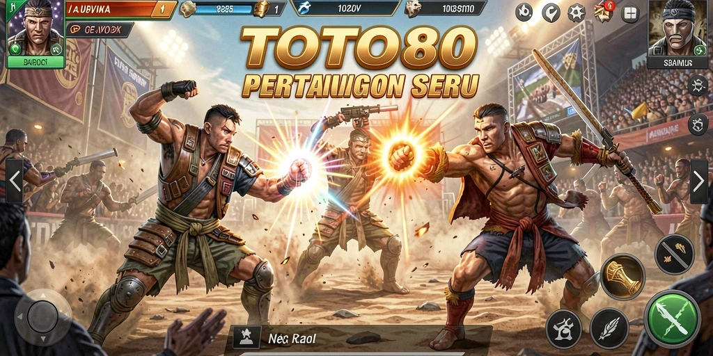 Tampilan gameplay seru di TOTO80 dalam pertarungan Battle Royale.
