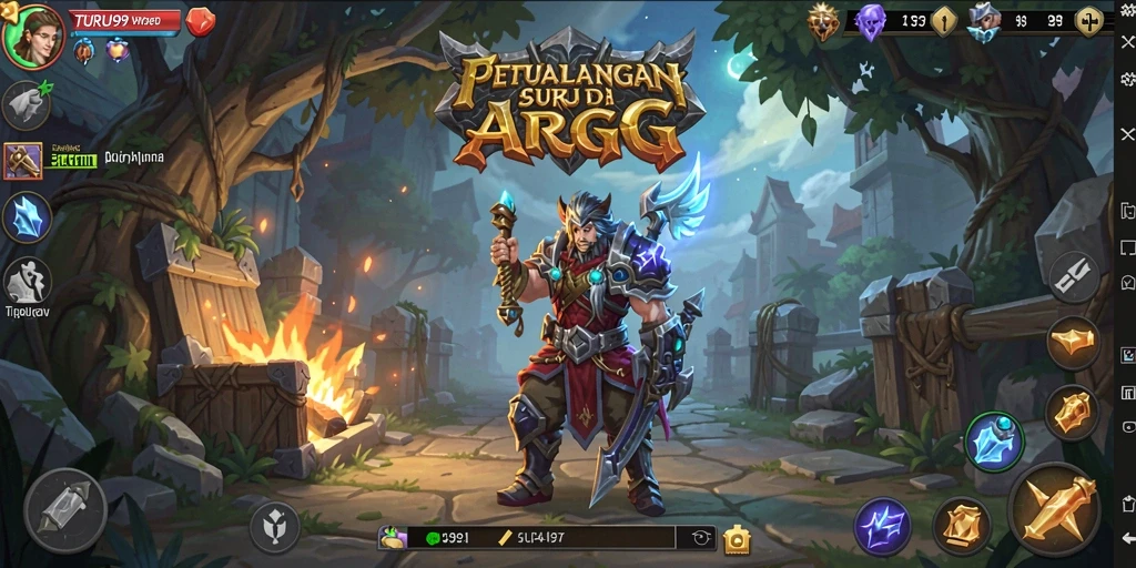 Screenshot gameplay TURU99 yang menampilkan aksi seru dalam pertempuran ARPG.