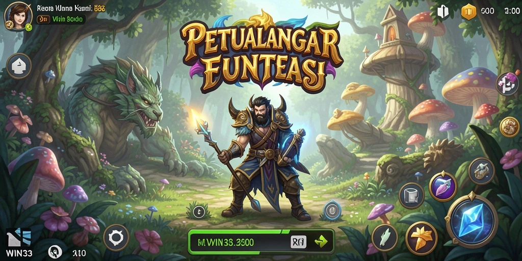 Tampilan gameplay seru dalam dunia petualangan WIN33.
