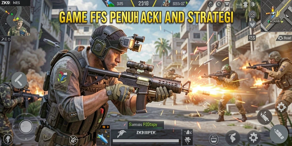 Tampilan gameplay intens dari ZK9VIP dengan aksi tembak-menembak yang mendebarkan.